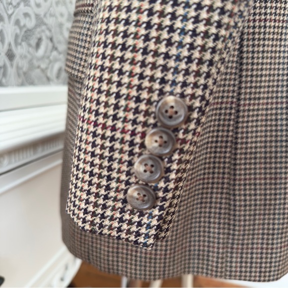 Vintage Ralph Lauren Made in USA 
Wool Houndstooth Equestrian Blazer - Picture 8 of 15